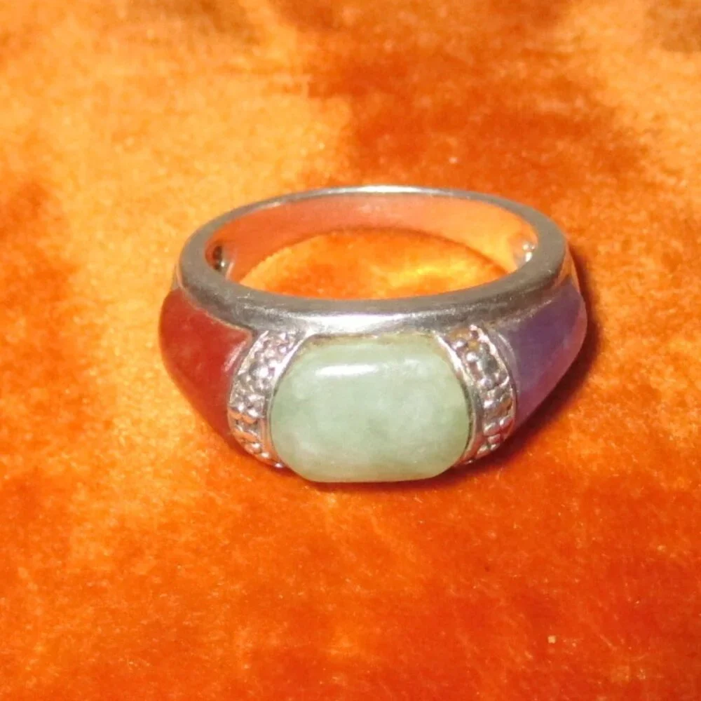 Sterling Silver 925 Gemstone Ring Size 6 - Picture 2 of 2